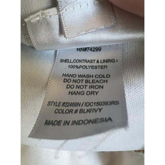 Y2K Sweet Storm Black Maxi Dress With White Draped Cups And Sequins Size L - Picture 5 of 5